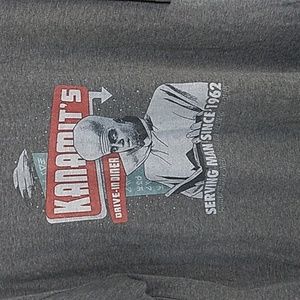 Vintage Graphic T‎ Shirt Men's Size 2XL Kanamit's Drive In Dinner 100% Cotton